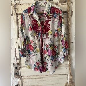 Embroidered Floral Blouse